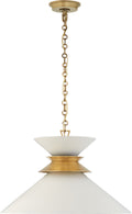 Alborg Large Stacked Pendant | Antique- Burnished Brass | Matte White Shade