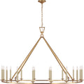 Darlana Oversized Single Ring Chandelier | Antique-Burnished Brass