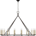 Darlana Oversized Single Ring Chandelier | Aged Iron