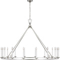 Darlana Oversized Single Ring Chandelier | Polished Nickel