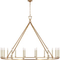 Darlana Grande Single Ring Chandelier | Antique-Burnished Brass