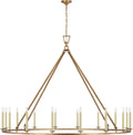 Darlana Grande Single Ring Chandelier | Gilded Iron