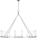 Darlana Grande Single Ring Chandelier | Polished Nickel