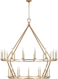 Darlana Oversized Two Tier Chandelier | Antique-Burnished Brass