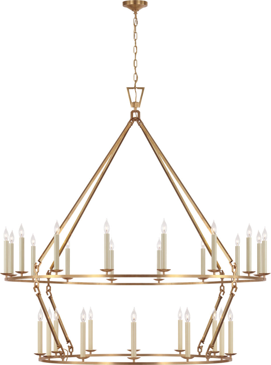 Darlana Oversized Two Tier Chandelier | Antique-Burnished Brass