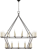 Darlana Oversized Two Tier Chandelier | Aged Iron