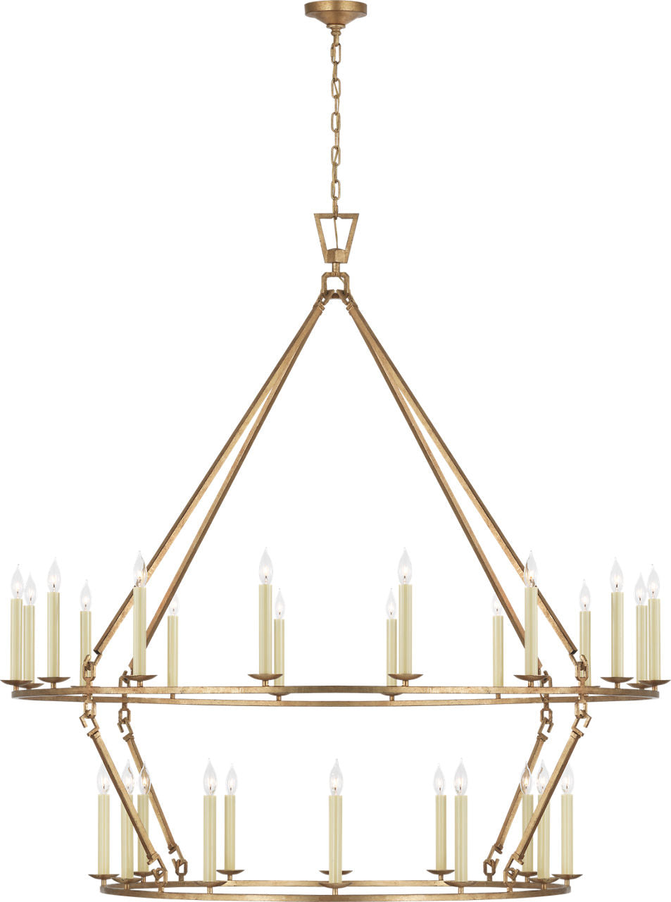 Darlana Oversized Two Tier Chandelier | Gilded Iron