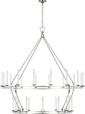 Darlana Oversized Two Tier Chandelier | Polished Nickel