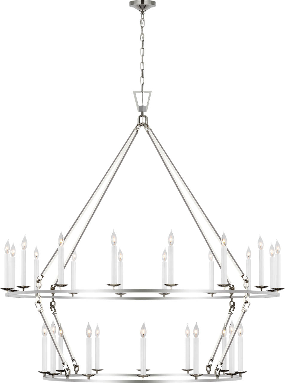 Darlana Oversized Two Tier Chandelier | Polished Nickel