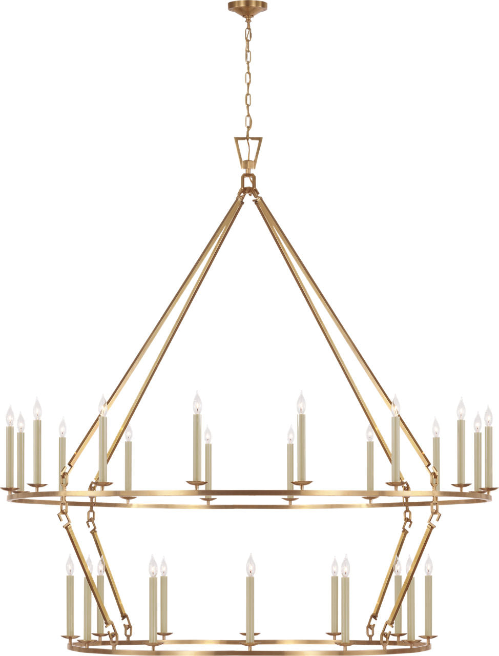 Darlana Grande Two Tier Chandelier | Antique-Burnished Brass