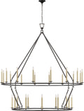 Darlana Grande Two Tier Chandelier | Aged Iron