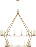 Darlana Grande Two Tier Chandelier | Gilded Iron