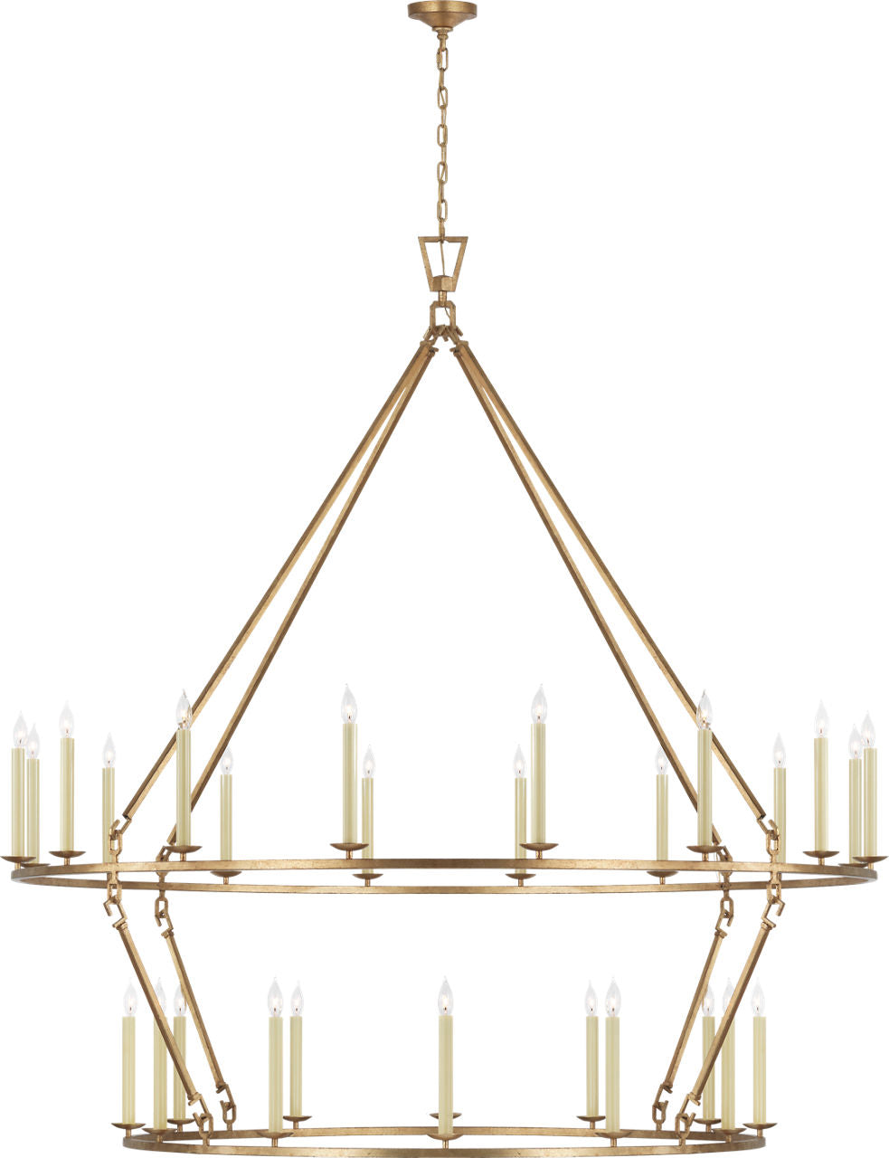 Darlana Grande Two Tier Chandelier | Gilded Iron