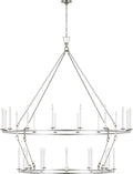 Darlana Grande Two Tier Chandelier | Polished Nickel