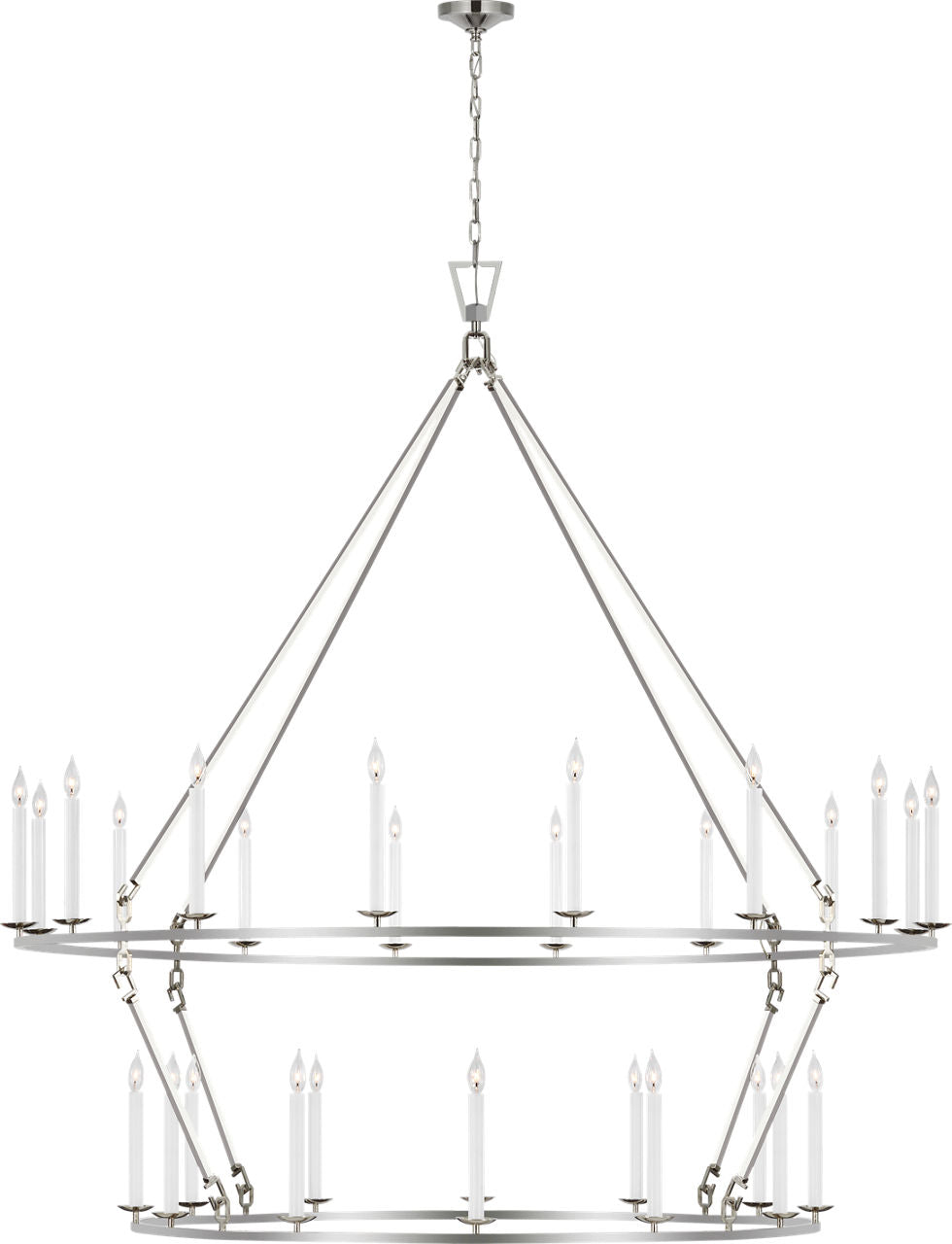 Darlana Grande Two Tier Chandelier | Polished Nickel