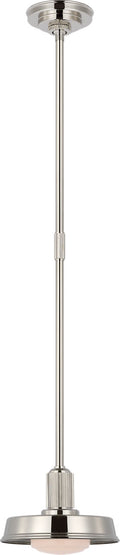 Ruhlmann Small 9" Pendant | Polished Nickel | White Glass