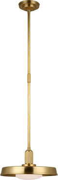 Ruhlmann 14" Factory Pendant | Antique-Burnished Brass | White Glass