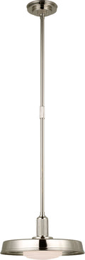 Ruhlmann 14" Factory Pendant | Polished Nickel | White Glass