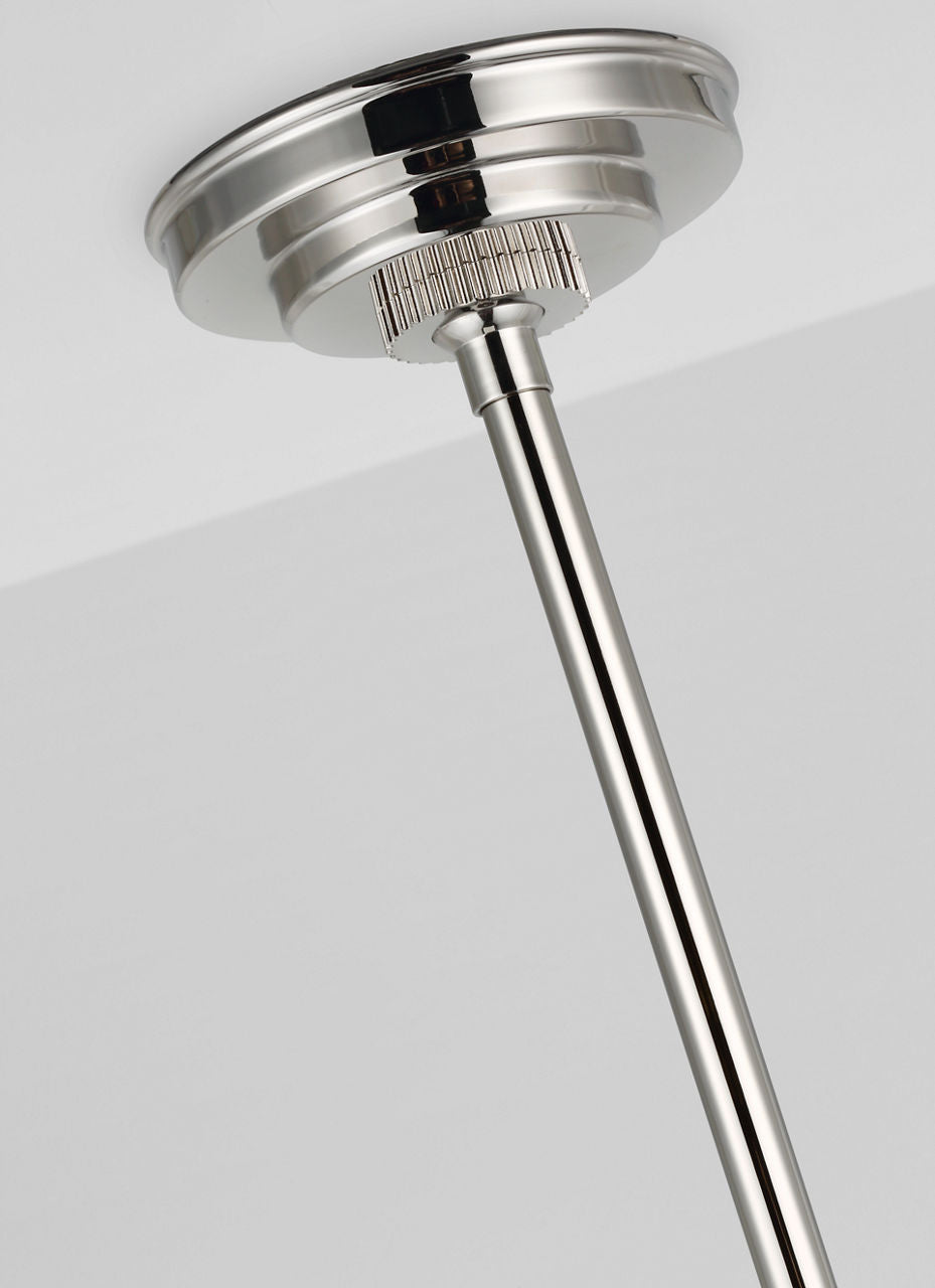 Ruhlmann 14" Factory Pendant | Polished Nickel | White Glass
