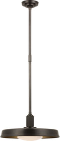 Ruhlmann 18" Factory Pendant | Bronze | White Glass and Brass Interior