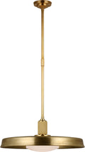 Ruhlmann 24" Factory Pendant | Antique-Burnished Brass | White Glass