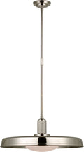 Ruhlmann 24" Factory Pendant | Polished Nickel | White Glass