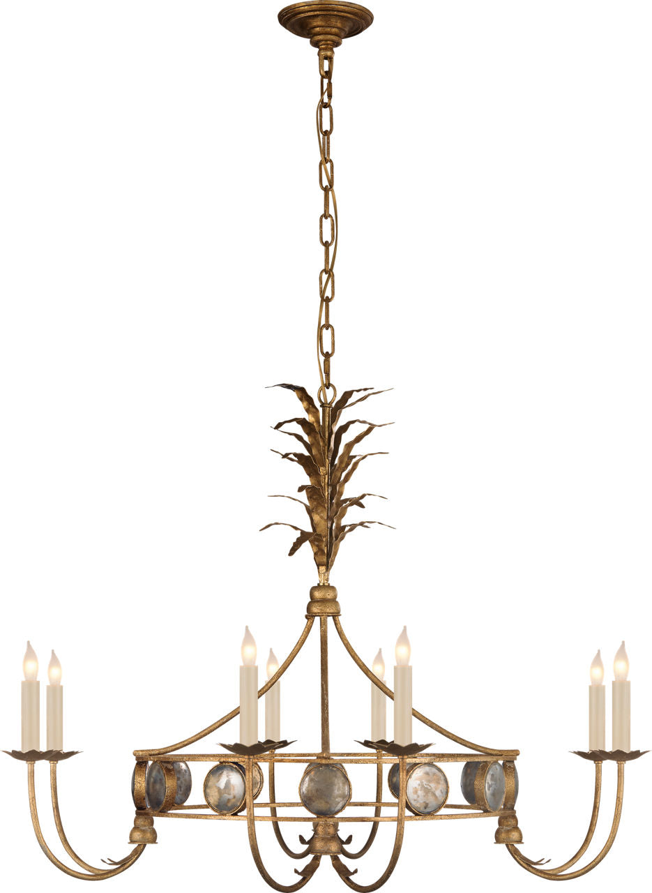 Gramercy Medium Ring Chandelier | Gilded Iron