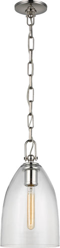 Andros Medium Pendant | Polished Nickel | Clear Glass