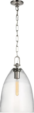 Andros Large Pendant | Polished Nickel | Clear Glass