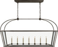 Riverside Large Linear Pendant | Bronze | Clear Glass