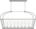 Riverside Large Linear Pendant | Polished Nickel | Clear Glass