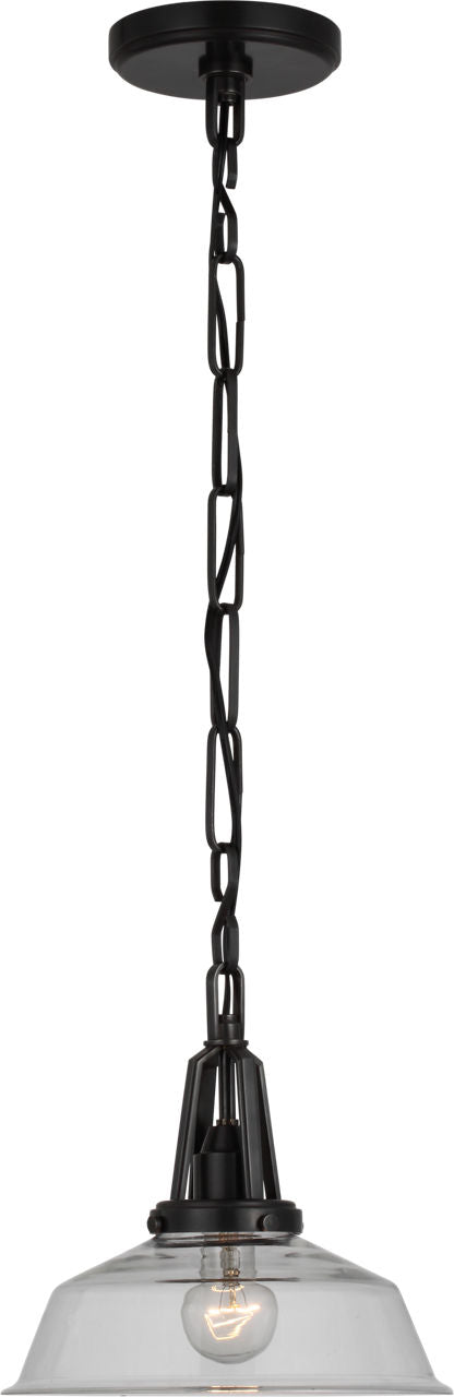Layton 10" Pendant | Bronze | Clear Glass