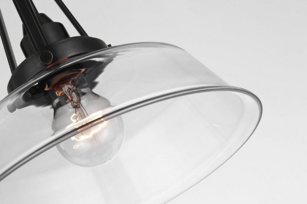 Layton 10" Pendant | Bronze | Clear Glass