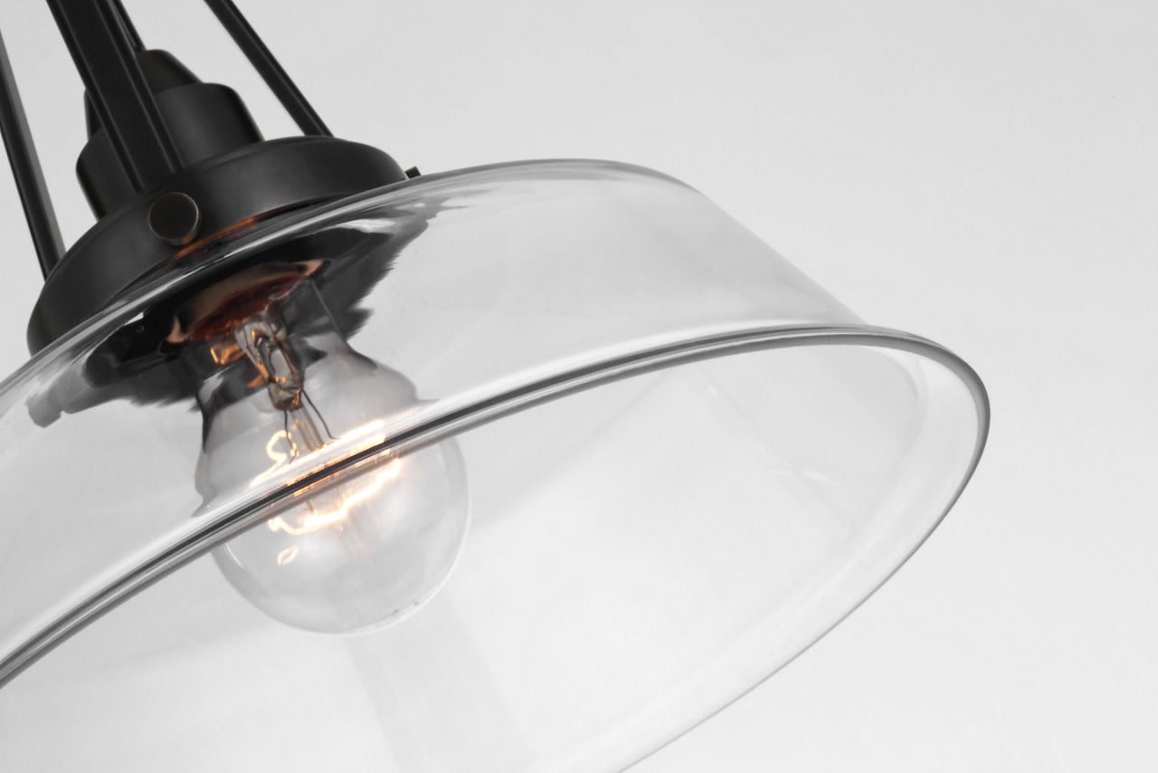 Layton 10" Pendant | Bronze | Clear Glass
