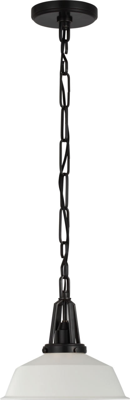 Layton 10" Pendant | Bronze | Matte White Shade