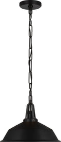 Layton 14" Pendant | Bronze | Matte Black Shade