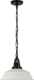 Layton 14" Pendant | Bronze | Matte White Shade