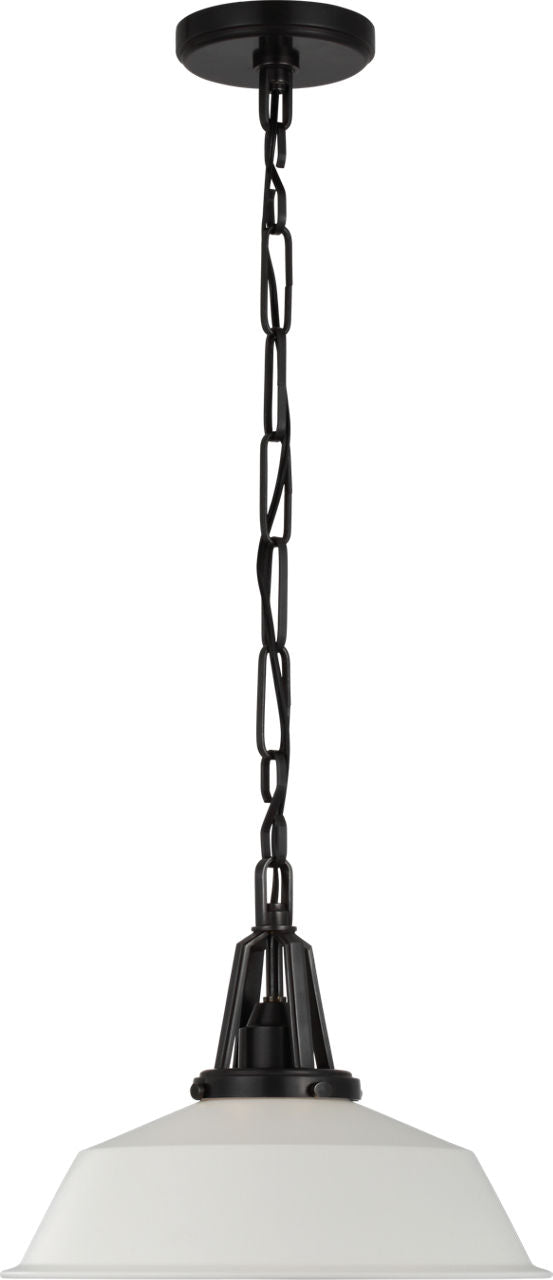 Layton 14" Pendant | Bronze | Matte White Shade