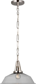 Layton 14" Pendant | Polished Nickel | Clear Glass