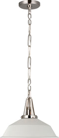 Layton 14" Pendant | Polished Nickel | Matte White Shade