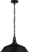 Layton 20" Pendant | Bronze | Matte Black Shade