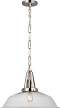Layton 20" Pendant | Polished Nickel | Clear Glass