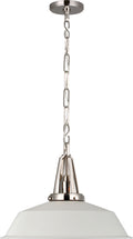 Layton 20" Pendant | Polished Nickel | Matte White Shade