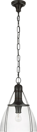 Prestwick 14" Pendant | Bronze | Clear Glass