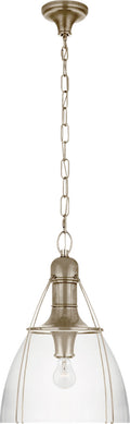 Prestwick 18" Pendant | Antique Nickel | Clear Glass