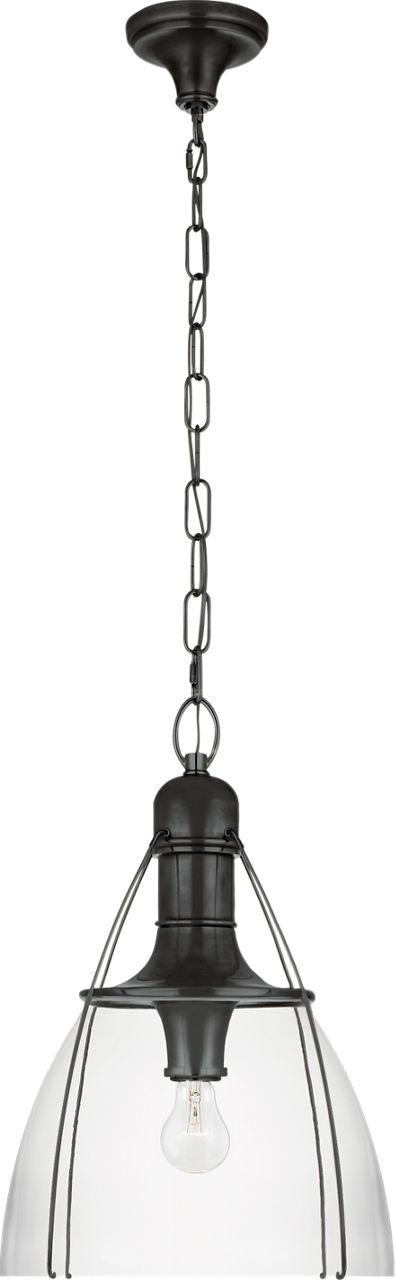 Prestwick 18" Pendant | Bronze | Clear Glass