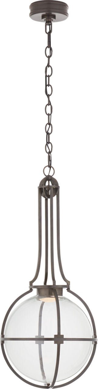 Gracie Medium Captured Globe Pendant | Bronze | Clear Glass
