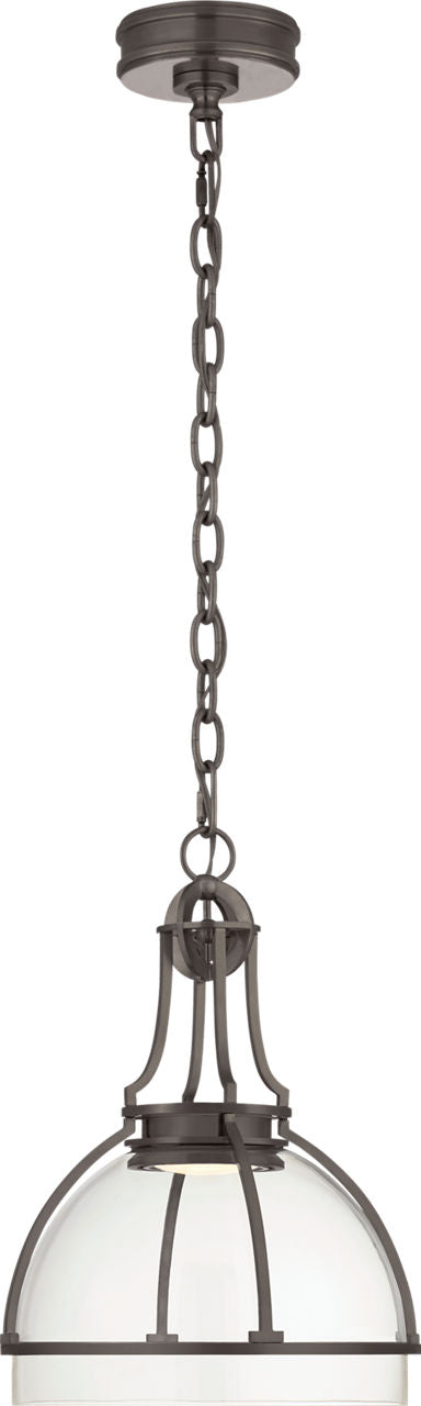 Gracie Medium Dome Pendant | Bronze | Clear Glass