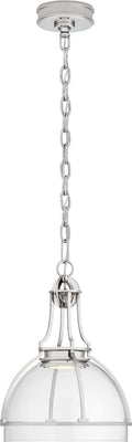 Gracie Medium Dome Pendant | Polished Nickel | Clear Glass