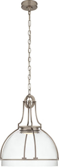 Gracie Large Dome Pendant | Antique Nickel | Clear Glass